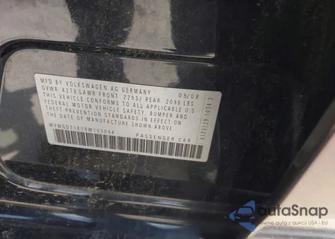 2009 Volkswagen Gti 4-Door z USA, uszkodzony, nr VIN WVWGD71K19W107094